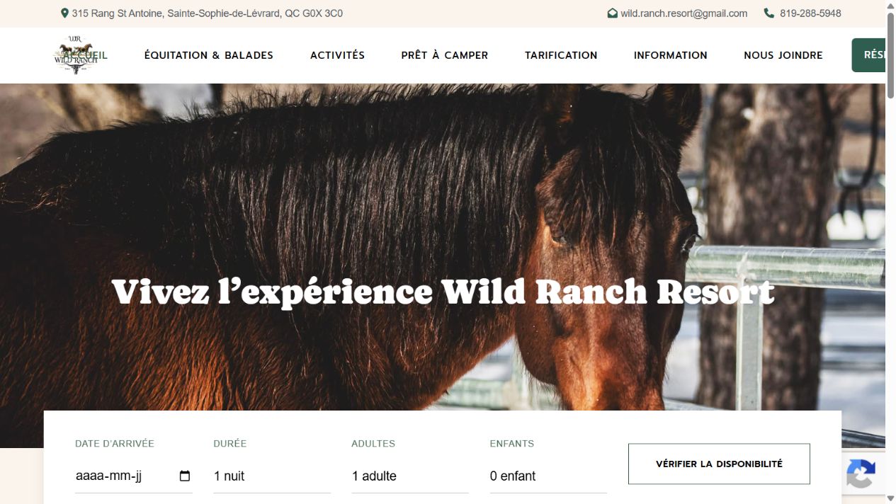 wild-ranch-accueil Site Wild Ranch Resort : accueil immersif et accès à la réservation du séjour